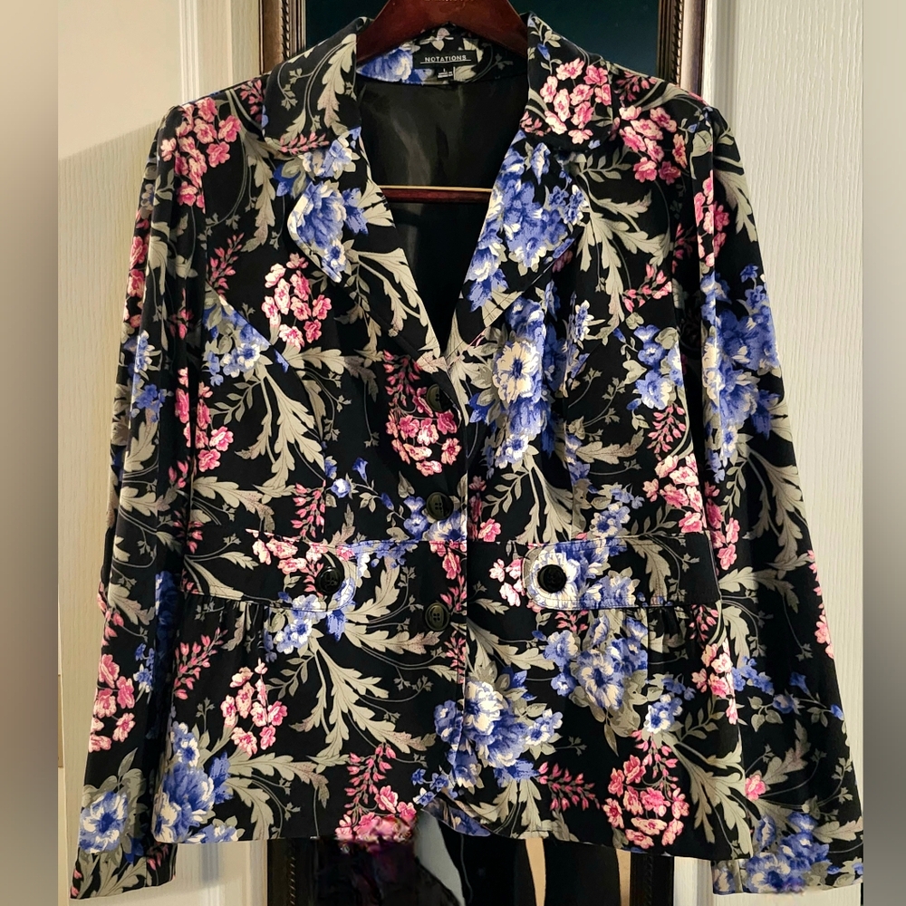 Vintage Notations Floral Blazer - Picture 2 of 7